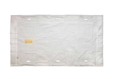 PEVA Body Bag with 6 Handles, White, Adult, 104cm x 218cm, 0.15cm Thickness