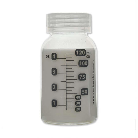 SteriCare Reusable Glass Baby Bottle, 120ml, Pack of 4