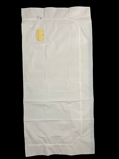 PEVA Body Bag without Handles, White, Adult, 104cm x 218cm, 0.15cm Thickness