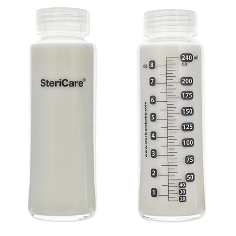 SteriCare Glass Baby Bottle, 240ml, Pack of 10