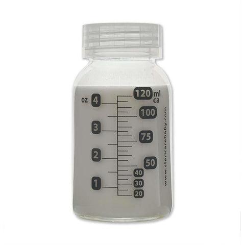 SteriCare Reusable Glass Baby Bottle, 120ml, Pack of 10