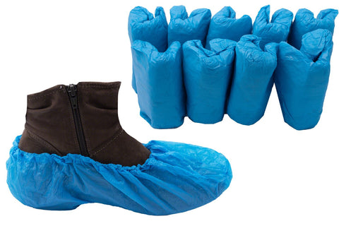 Premier Polythene Overshoes, Blue, 16", Pack of 100