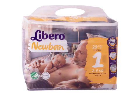 Libero Newborn, Size 1 Nappies, Pack of 24