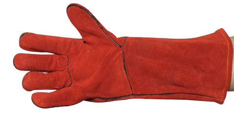 Long Length Premium Red Welders Gauntlets, Size XL