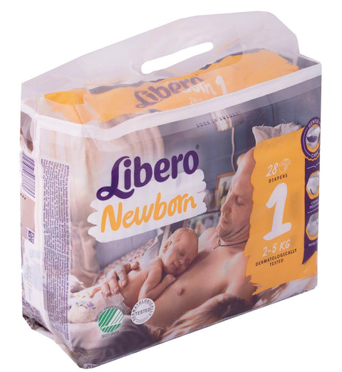 Libero Newborn, Size 1 Nappies, Pack of 24