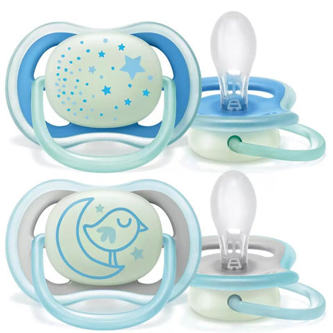 Philips Avent Air Night Soother Blue 6-18m, Pack of 2