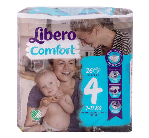 Libero Comfort, Size 4 Nappies, Pack of 26
