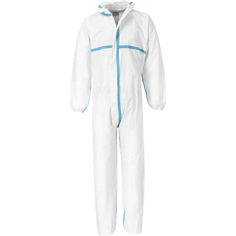CIC Type 5/6 Coverall with Taped Seams, White, Large