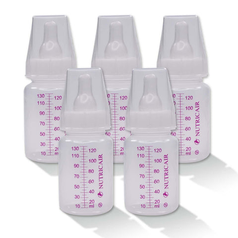 SteriCare Sterile Disposable Single Use Baby Bottle 130ml & 3 Speed, Standard Teat, Pack of 10