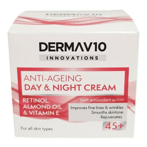 Derma V10 Innovation Anti-Ageing Day and Night Cream with Retinol for 45+, 50ml